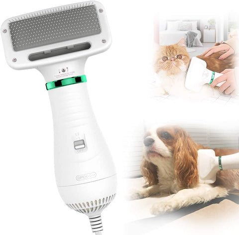 2-In-1 Portable Pet Hair Dryer And Comb Brush